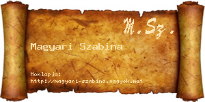 Magyari Szabina névjegykártya